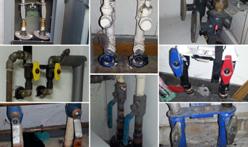 Foto af forskellige former for hovedhaner