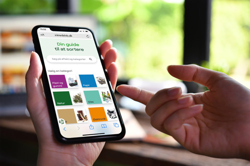 Sorteringsguiden på mobiltelefon